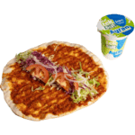 TURKISH LAHMACUN with salad Meal